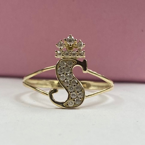 10K gold initial ring (any initial) - Picture 1 of 3